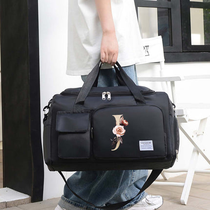 Multifunctional Black Travel Duffel Bag