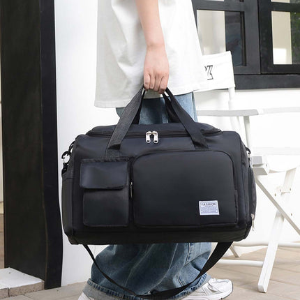 Multifunctional Black Travel Duffel Bag