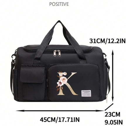 Multifunctional Black Travel Duffel Bag