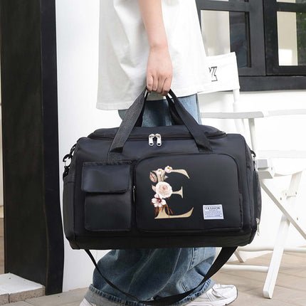 Multifunctional Black Travel Duffel Bag