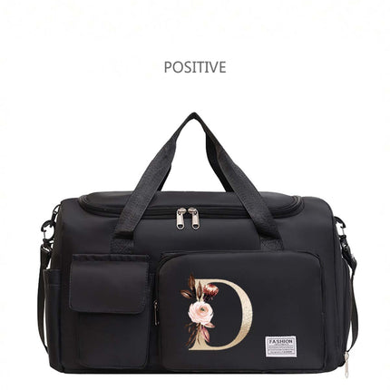 Multifunctional Black Travel Duffel Bag