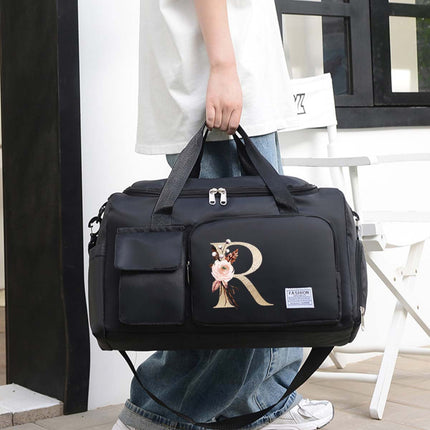 Multifunctional Black Travel Duffel Bag