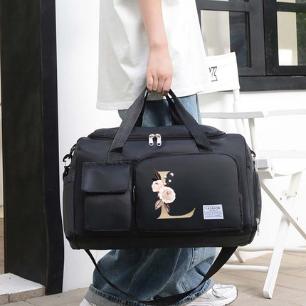Multifunctional Black Travel Duffel Bag