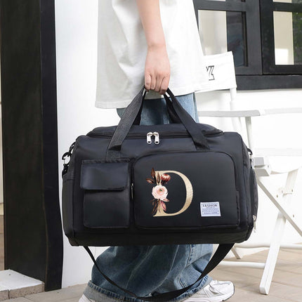 Multifunctional Black Travel Duffel Bag