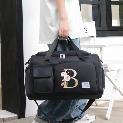 Multifunctional Black Travel Duffel Bag