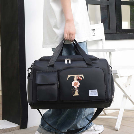Multifunctional Black Travel Duffel Bag