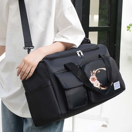 Multifunctional Black Travel Duffel Bag