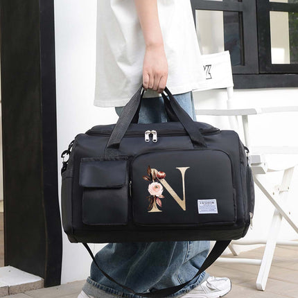 Multifunctional Black Travel Duffel Bag