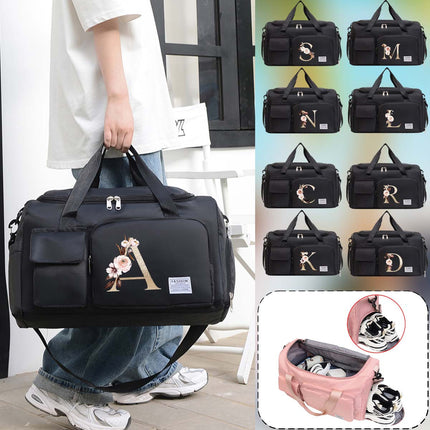Multifunctional Black Travel Duffel Bag