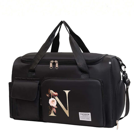 Multifunctional Black Travel Duffel Bag