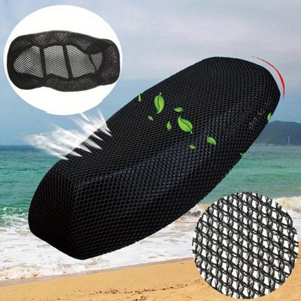 Breathable 3D Mesh Motorcycle Seat Cover – Anti-Skid Comfort