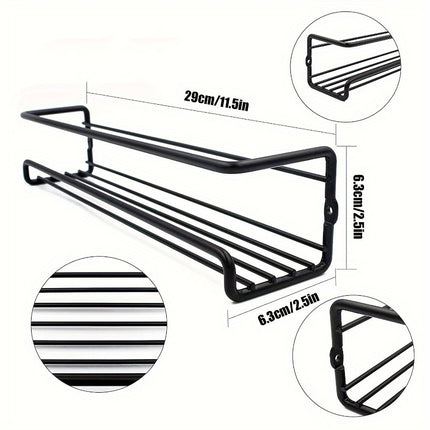 Iron Art Wall-Mounted Spice Rack – No Punching