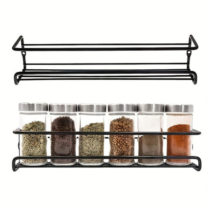 Iron Art Wall-Mounted Spice Rack – No Punching