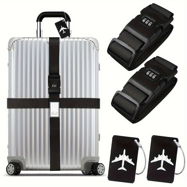 4-Pack Anti-Theft Luggage Straps