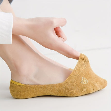 Cartoon Cat Low-Cut Invisible Socks (5-Pack)