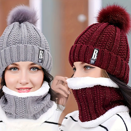 Winter Knitted Scarf & Hat Set