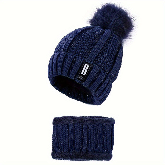 Winter Knitted Scarf & Hat Set