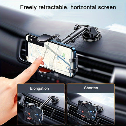 Dashboard Suction Cup Car Phone Holder – Telescopic & Rotating