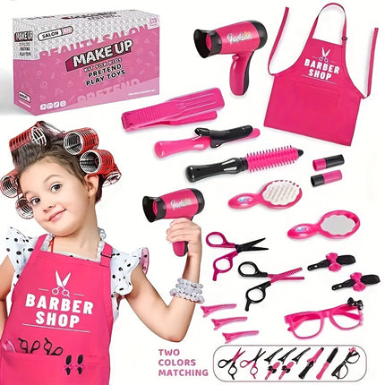 Deluxe Pink Barber Shop Playset