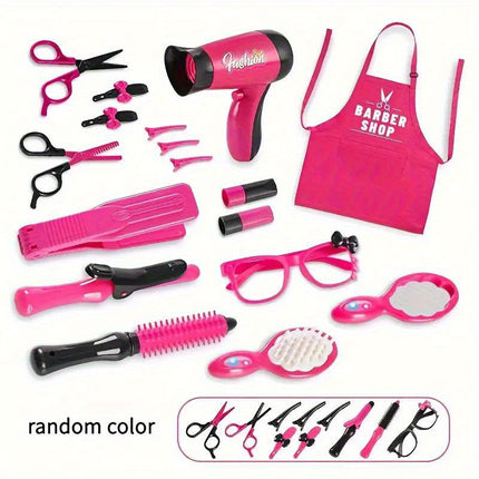 Deluxe Pink Barber Shop Playset