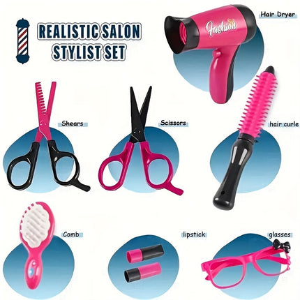Deluxe Pink Barber Shop Playset