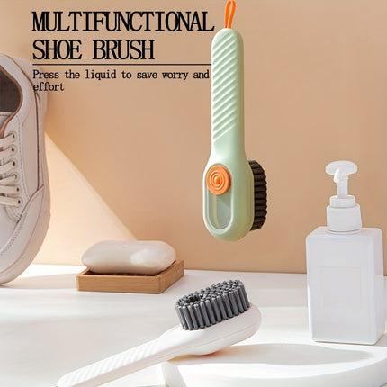 Luxury Soft Bristle Shoe Brush with Liquid Holder