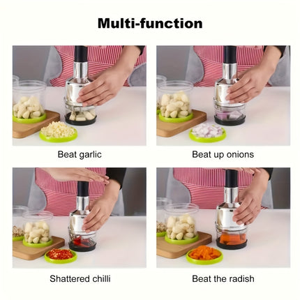 Manual Garlic Press & Mini Food Chopper - Kitchen Essential