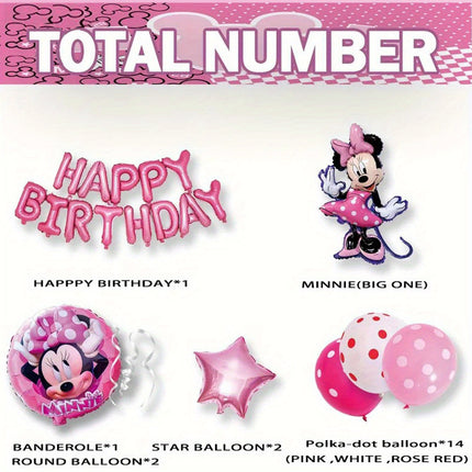 34-Piece Minnie Mouse Balloon Set