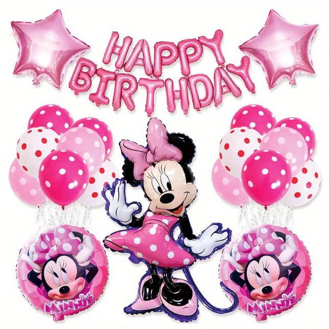 34-Piece Minnie Mouse Balloon Set