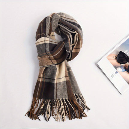 Chic Plaid Women’s Scarf