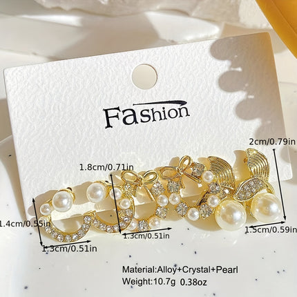 9-Pair Elegant Earrings Set