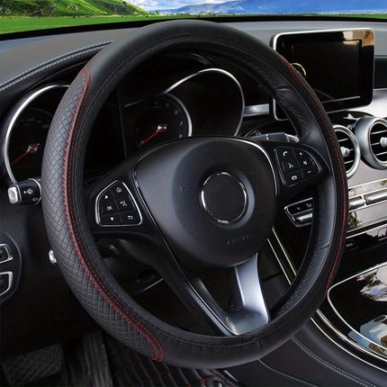 Universal Faux Leather Steering Wheel Cover – Stylish & Grip