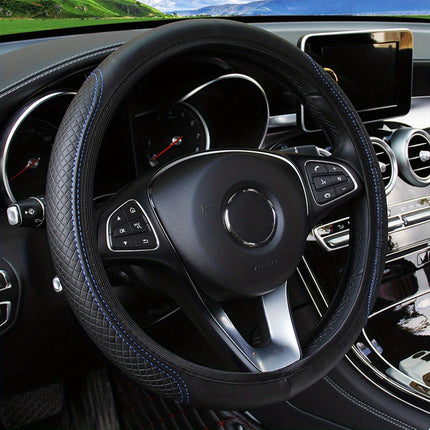 Universal Faux Leather Steering Wheel Cover – Stylish & Grip