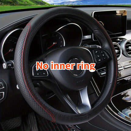 Universal Faux Leather Steering Wheel Cover – Stylish & Grip
