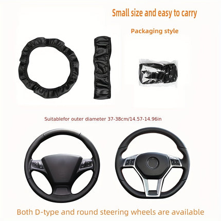 Universal Faux Leather Steering Wheel Cover – Stylish & Grip