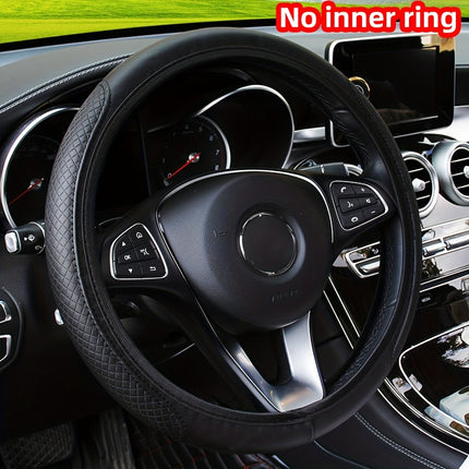 Universal Faux Leather Steering Wheel Cover – Stylish & Grip