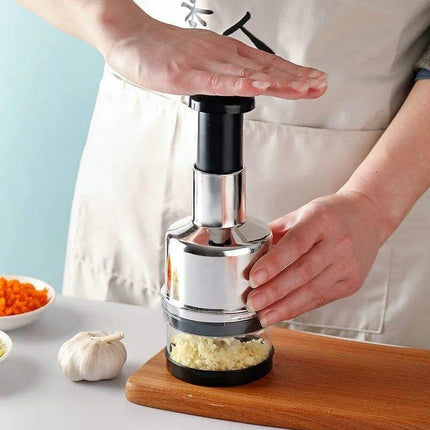 Versatile Manual Food Chopper – Stainless Steel
