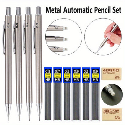 Metal Sketching Pencil Set with Leads