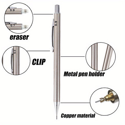 Metal Sketching Pencil Set with Leads