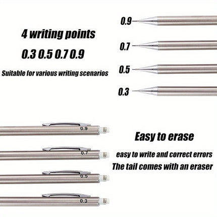 Metal Sketching Pencil Set with Leads
