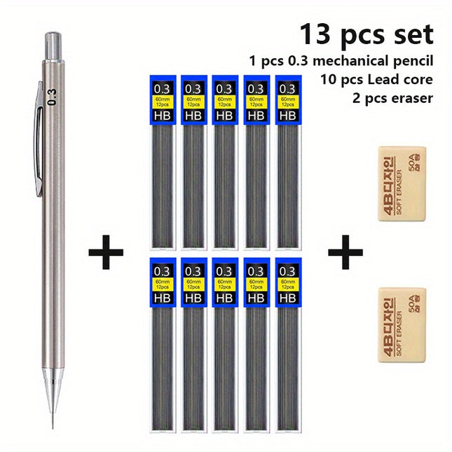 Metal Sketching Pencil Set with Leads