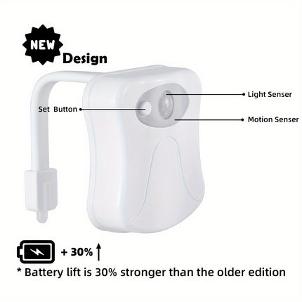 16-Color Motion-Activated LED Toilet Light - Monti Bargains