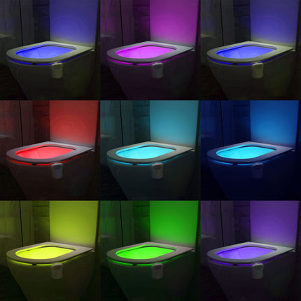 16-Color Motion-Activated LED Toilet Light - Monti Bargains