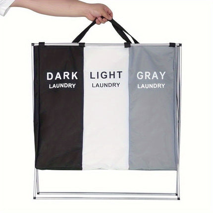 3-Section Collapsible Laundry Hamper
