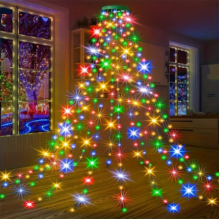 USB-Powered LED Christmas Tree Lights - 8 Modes