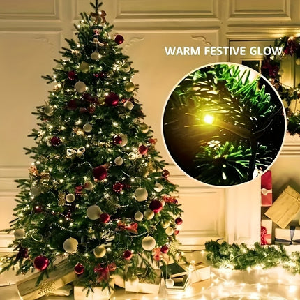 USB-Powered LED Christmas Tree Lights - 8 Modes