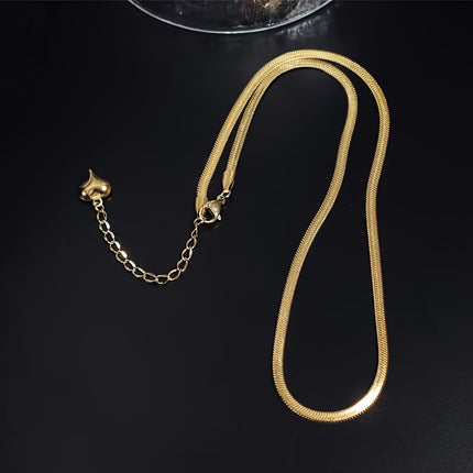 Elegant Golden-Toned Snake Chain Set