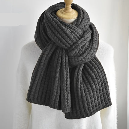 Luxurious Geometric Knit Winter Scarf