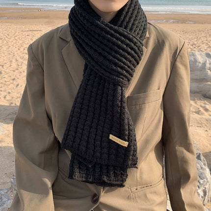 Luxurious Geometric Knit Winter Scarf