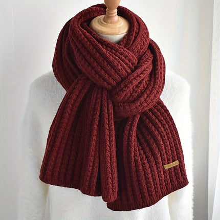Luxurious Geometric Knit Winter Scarf